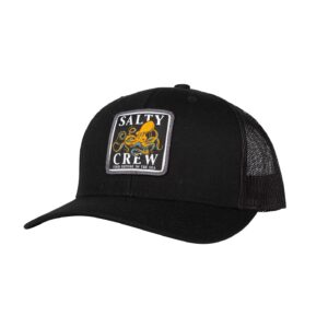 Salty Crew Ink Slinger Retro Trucker Black OS - Baseball Hat Unisex Adjustable for Adults Premium Cotton Hat Outdoor Sports for Men and Women