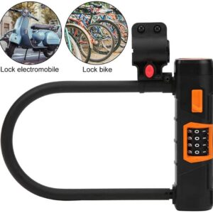 XIXIDIAN Bike U Lock Heavy Duty Bike Lock Bicycle Lock,U Lock and 4 ft Length Security Cable with Sturdy Mounting Bracket