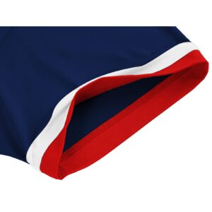 V VALANCH Red White and Blue Shirts for Men Collared Flag T Shirts Moisture Wicking Tennis Polo July 4Th Shirts