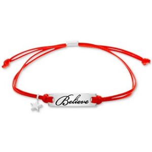 Giani Bernini Macy's Silver-Tone Believe Colored Cord Slider Bracelet OS