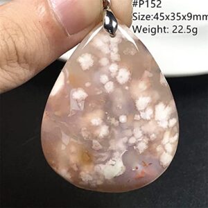 DUOVEKT Natural Cherry Agate Pendant Jewelry For Women Men 45x35x9mm Beads Crystal Stone Sliver Gemstone AAAA