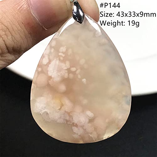 Natural Cherry Agate Pendant Jewelry For Women Men 43x33x9mm Beads Crystal Stone Sliver Gemstone AAAAA