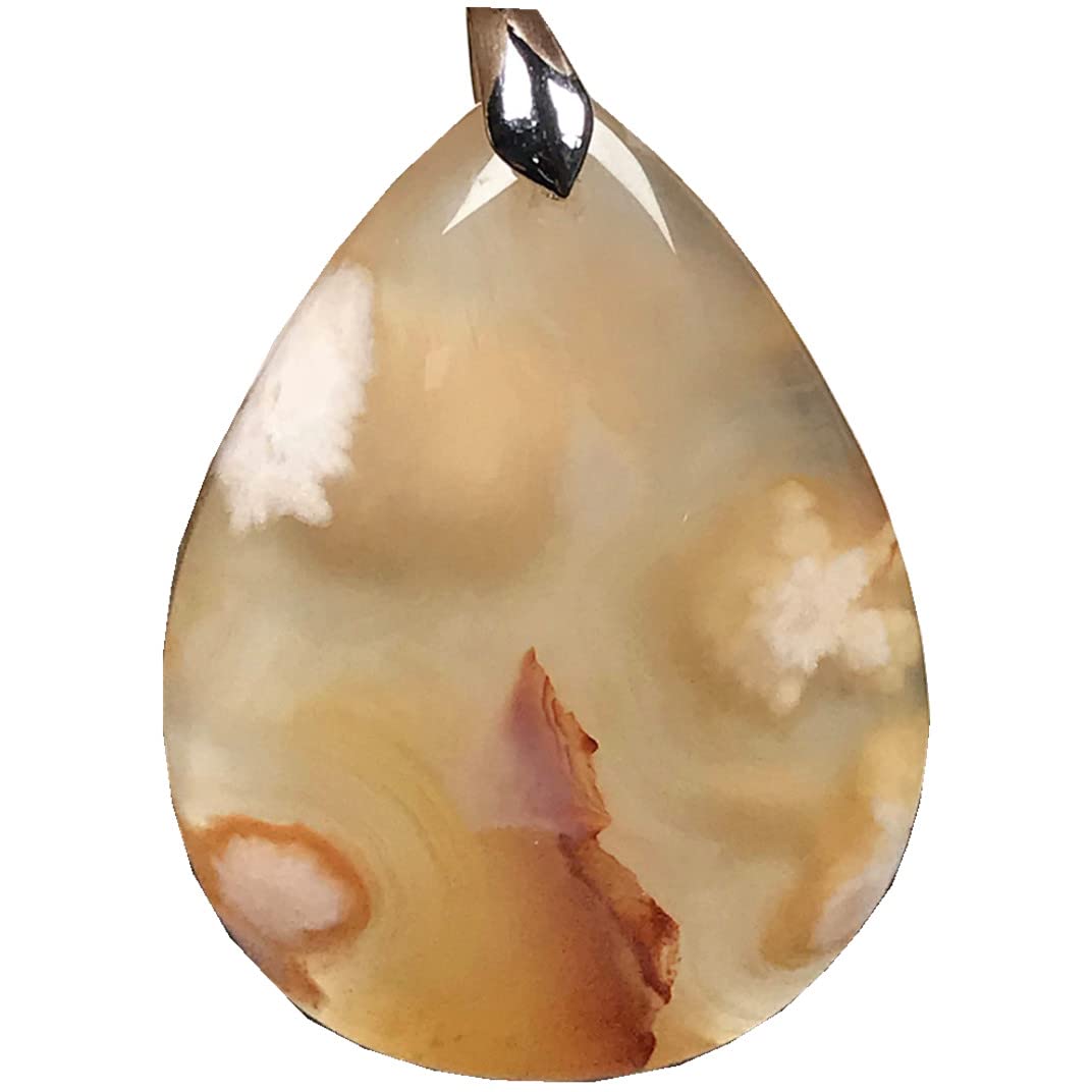 Natural Cherry Agate Pendant Jewelry For Women Men 40x28x10mm Beads Crystal Stone Sliver Gemstone AAAAA