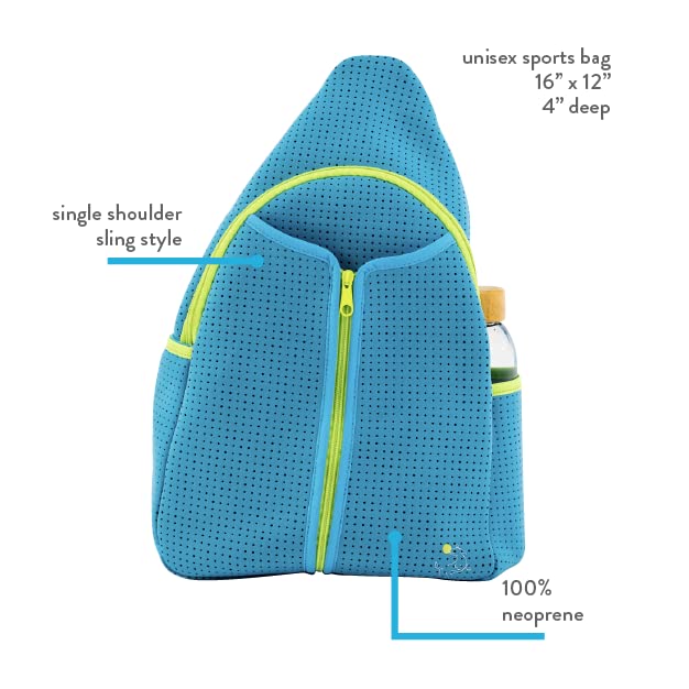 Swinton Pickleball Bag - Neoprene Sports Bag for Pickleball Paddles - Unisex Sling Style Pickleball Gift (Light Blue)