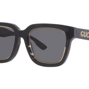 Gucci Script Sunglasses, Black Black Grey, One Size