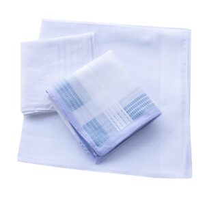 SrffbreMeOly Assorted Men's Handkerchief Plaid 100% Cotton Handkerchiefs Soft Soft Gift Set Hankies 6Pieces