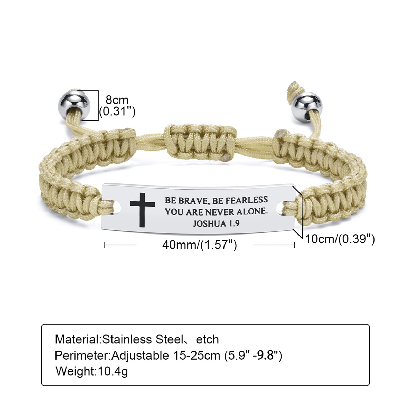 Confirmation Christian Gifts for Women - Jesus Bracelets Gifts Birthday Graduation Christian Easter Gifts for Daughter Son Teens Inspirational Rope Religious Jewelry with Bible Verse