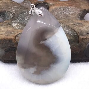 Natural Cherry Agate Pendant Jewelry For Women Men 52x36x10mm Beads Lucky Crystal Stone Sliver Gemstone AAAAA