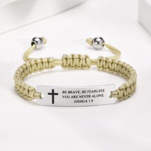 Confirmation Christian Gifts for Women - Jesus Bracelets Gifts Birthday Graduation Christian Easter Gifts for Daughter Son Teens Inspirational Rope Religious Jewelry with Bible Verse