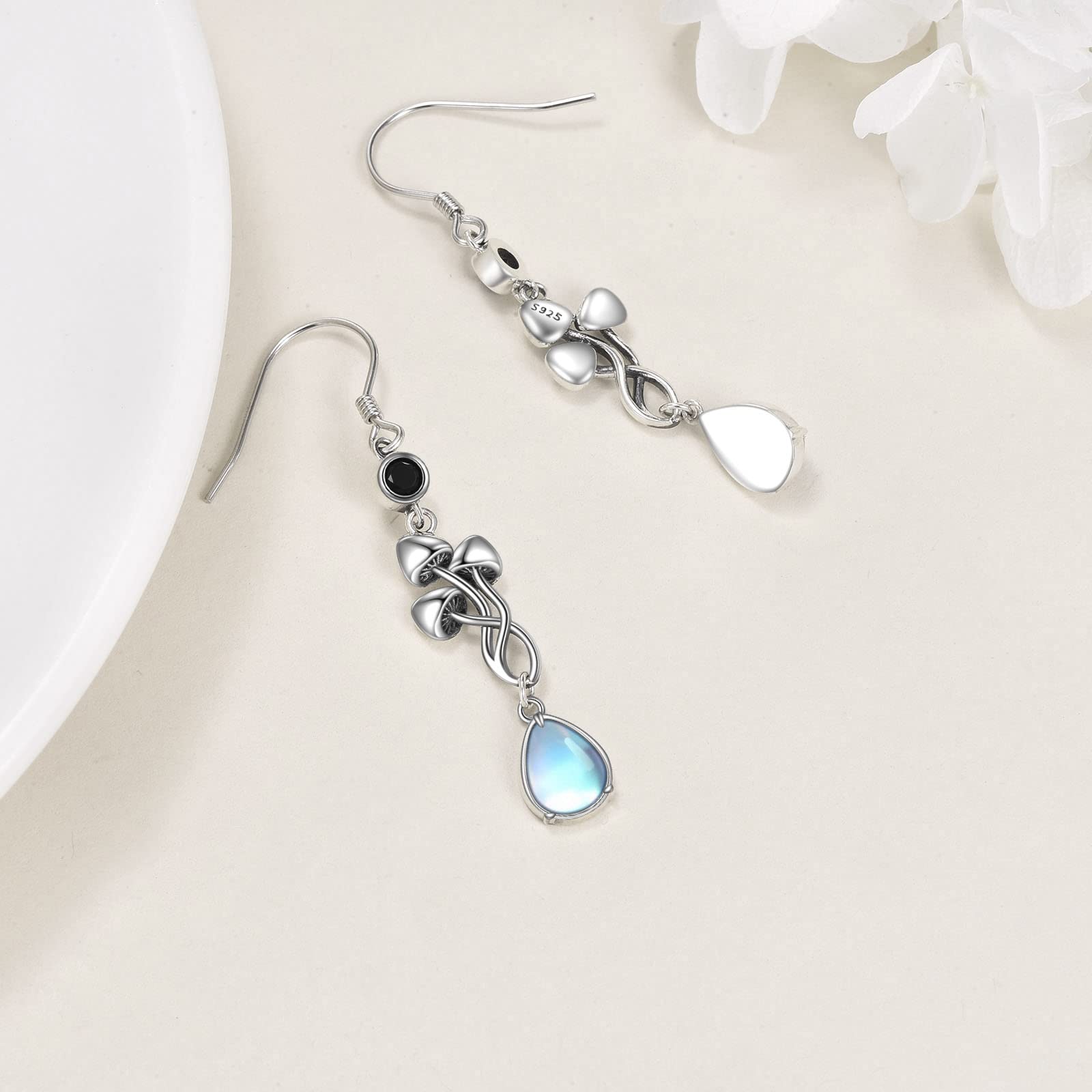 Mushroom Earrings Sterling Silver Mushroom Earrings Mushroom Jewelry Gifts for Women