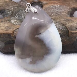 Natural Cherry Agate Pendant Jewelry For Women Men 52x36x10mm Beads Lucky Crystal Stone Sliver Gemstone AAAAA