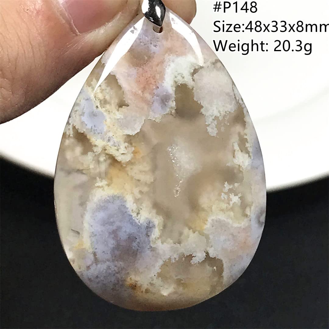 Natural Cherry Agate Pendant Jewelry For Women Men 48x33x8mm Beads Crystal Stone Sliver Gemstone AAAA