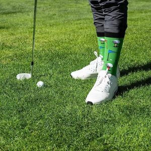 Lavley Par Tee Golf Socks - Funny Gift for Golfers - Unisex One Size for Men and Women