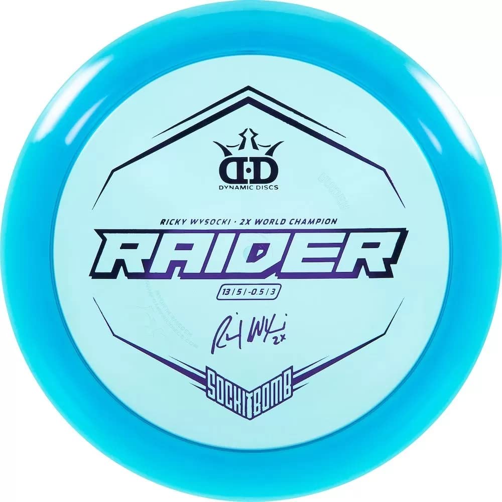 Dynamic Discs Limited Edition Ricky Wysocki Sockibomb Lucid Raider Distance Driver Golf Disc [Colors Will Vary] - 173-176g