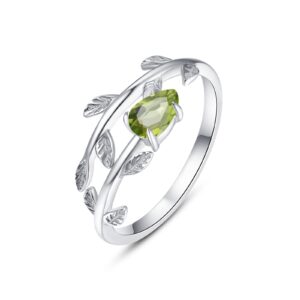 praymos peridot ring 925 sterling silver august birthstone rings peridot crystal rings for women christmas gifts