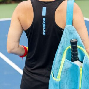 Swinton Pickleball Bag - Neoprene Sports Bag for Pickleball Paddles - Unisex Sling Style Pickleball Gift (Light Blue)