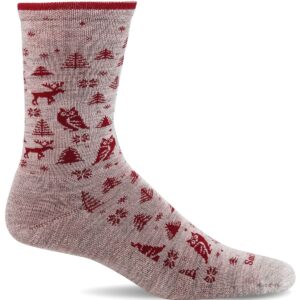 Sockwell Women's Foresty Crew Sock, Ash - M/L