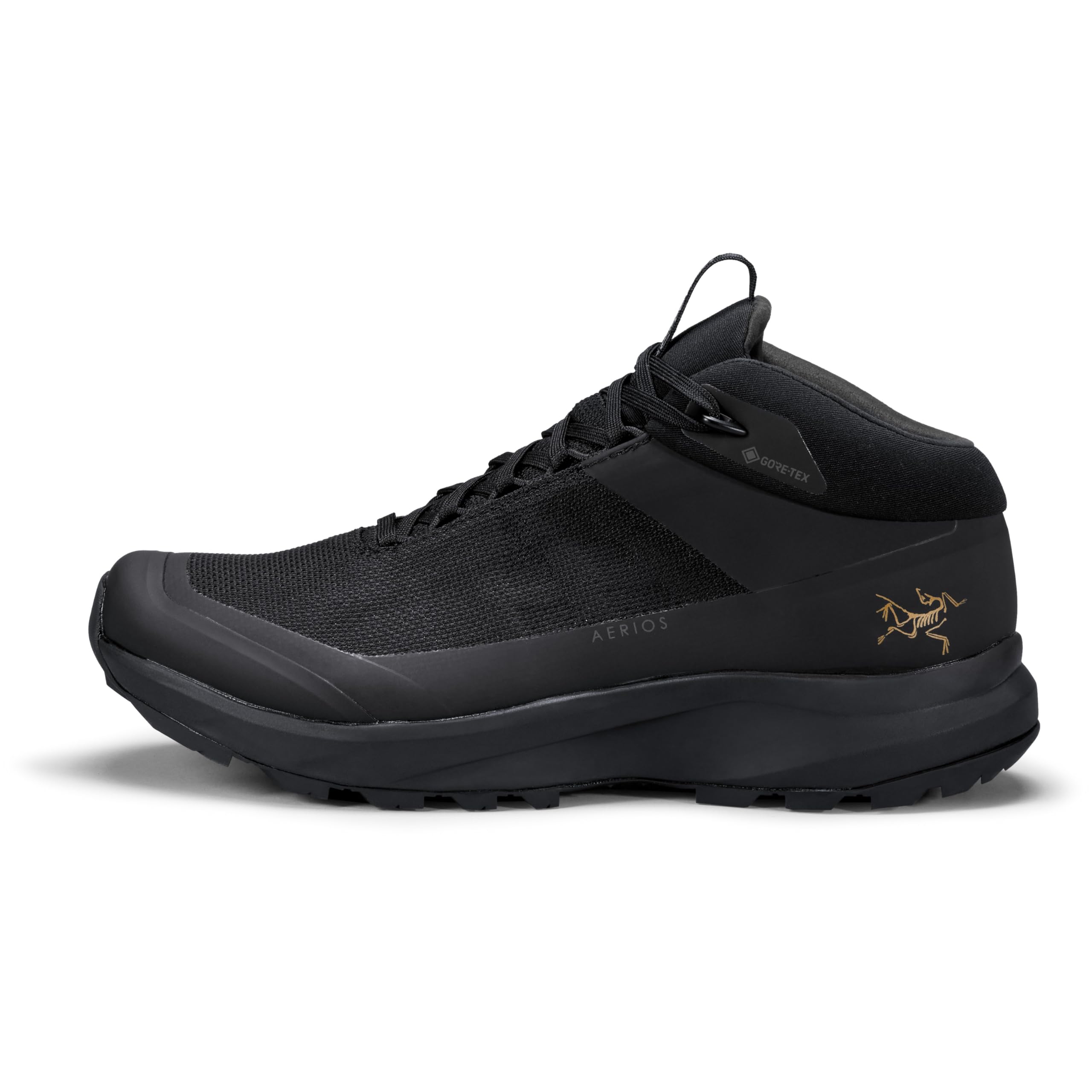 Arc'teryx Aerios FL 2 Mid GTX Shoe Women's | Fast and Light Gore-Tex Hiking Shoe | Black/Black, 7.5