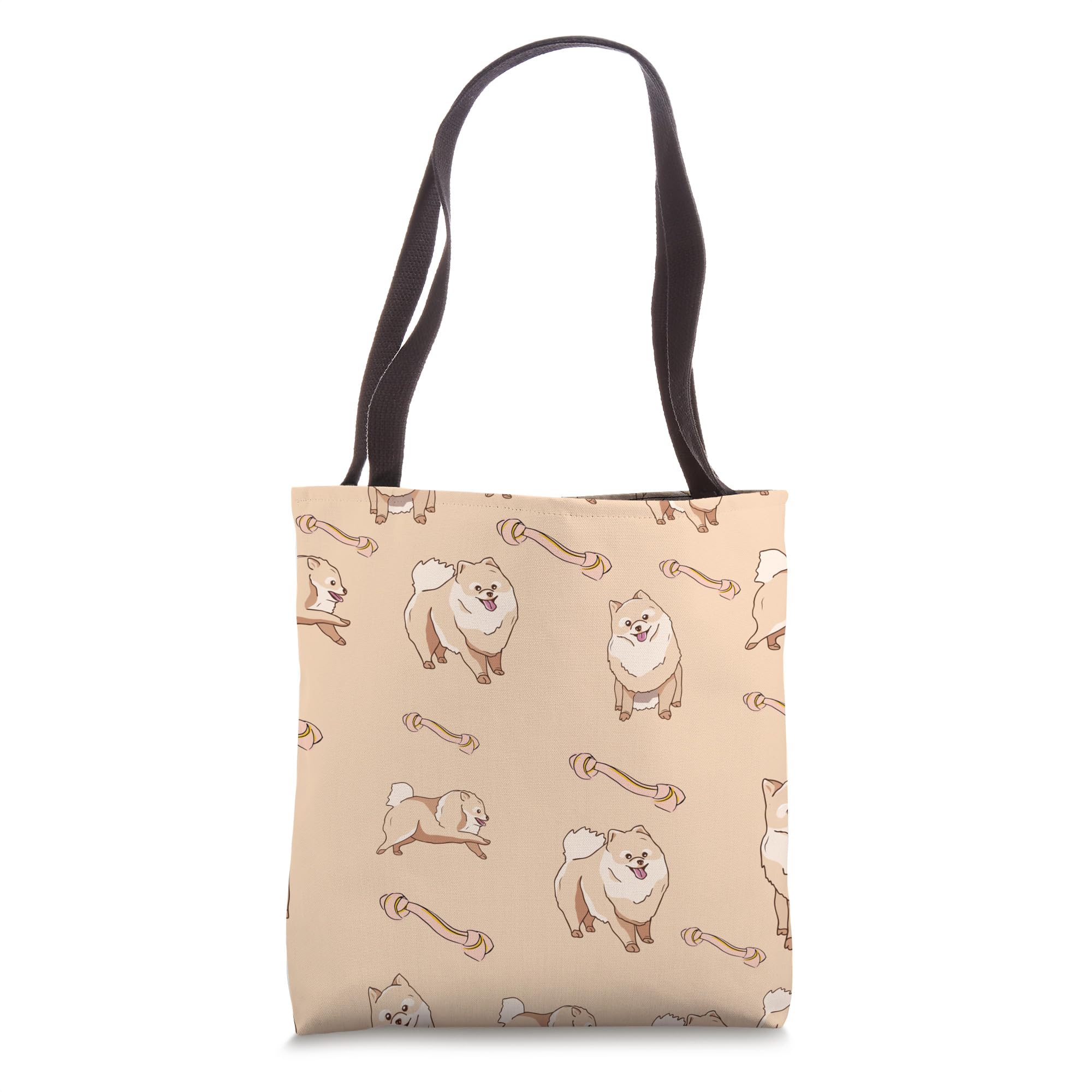 Pomeranian Dog Pattern Tote Bag