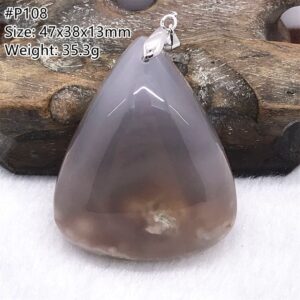 Natural Cherry Agate Pendant Jewelry For Women Men 47x38x13mm Beads Lucky Crystal Stone Sliver Gemstone AAAAA