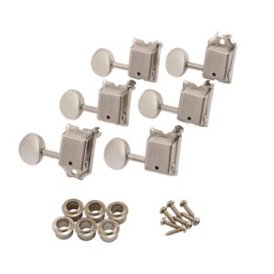 Fender Road Worn Vintage Style Electric Guitar Tuning Machine Heads & F Neckplate Chrome