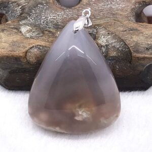 Natural Cherry Agate Pendant Jewelry For Women Men 47x38x13mm Beads Lucky Crystal Stone Sliver Gemstone AAAAA