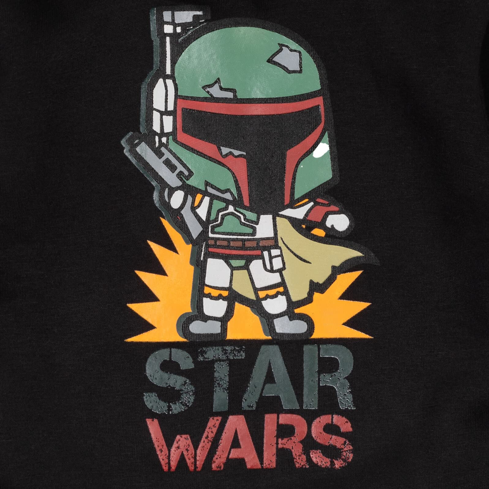 STAR WARS Boba Fett Big Boys Fleece Pullover Hoodie Black 10-12