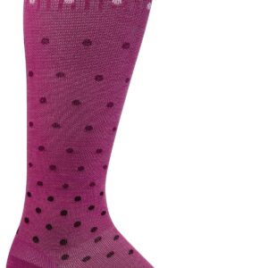 Sockwell Women's On the Spot Moderate Graduated Compression Sock, Raspberry - M/L