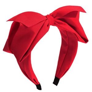 Lvyeer Red Big Bow Headbands for Women Bowknot Headbands Cute Red headbands (Red-a)