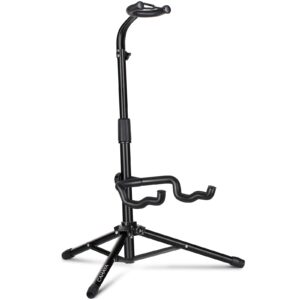 cahaya guitar stand floor for acoustic electric classical guitars bass banjo height adjustable guitar tripod stand black upgraded version