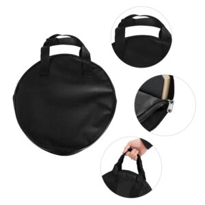 Arborea 12 Inch Drum Pad Rubber Practice Pad Dumb Drum with 5A Hickory Drum Sticks & Storage Bag Black Practice Drum Pad (Black)