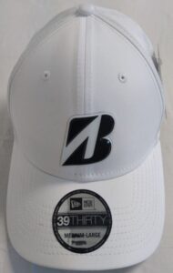 bridgestone new era fitted white headwear men fits all golf hat