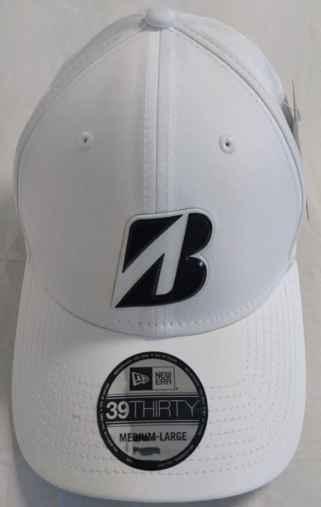 Bridgestone New Era Fitted White Headwear Men Fits All Golf Hat