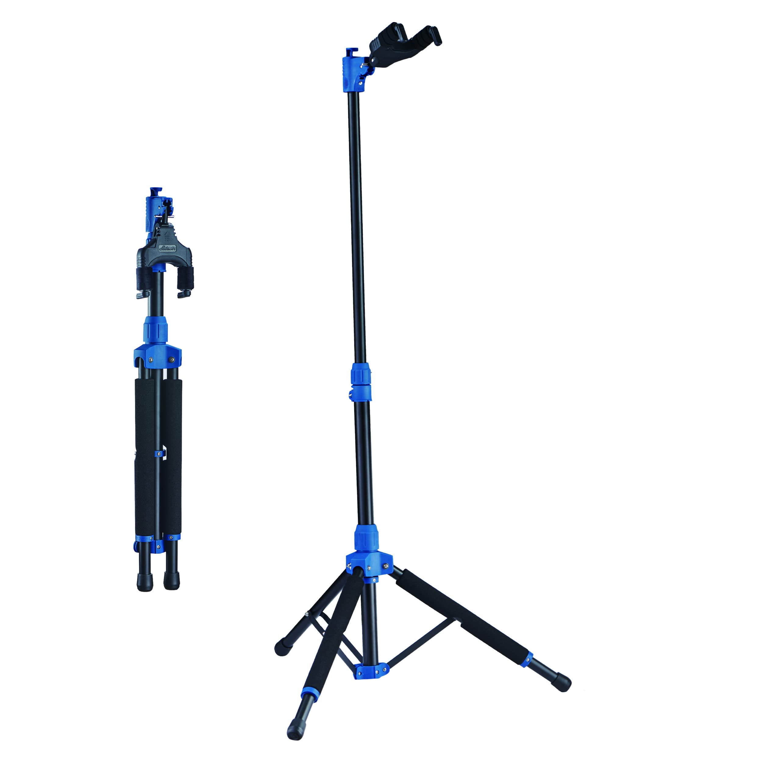 Salvori Folding Guitar Stand with Auto-Lock System and Soild Tripod for Single Bass, Acoustic, Electric, Classical Guitar or Ukulele (Single)