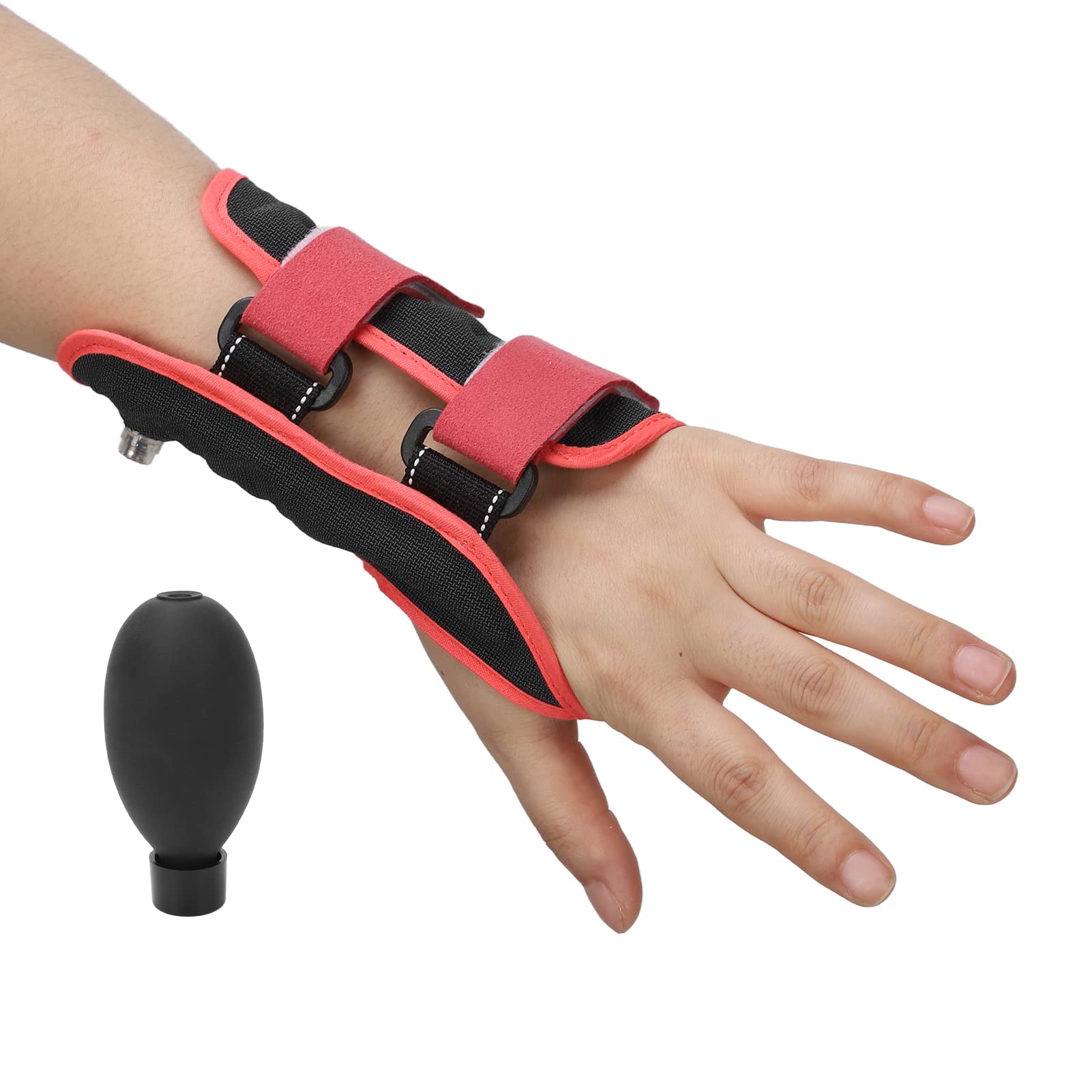 ANGGREK Carpal Tunnel Wrist Brace, Adjustable Inflation Compression Wrist Support Wrist Night Sleep Support Brace Wrist Splint for Hand Injuries(Left Handed)