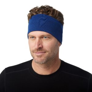 Smartwool Thermal Merino Pattern Reversible Headband | Merino Wool Sweatband for Men and Women, Blueberry Hill Mountain Scape, One Size