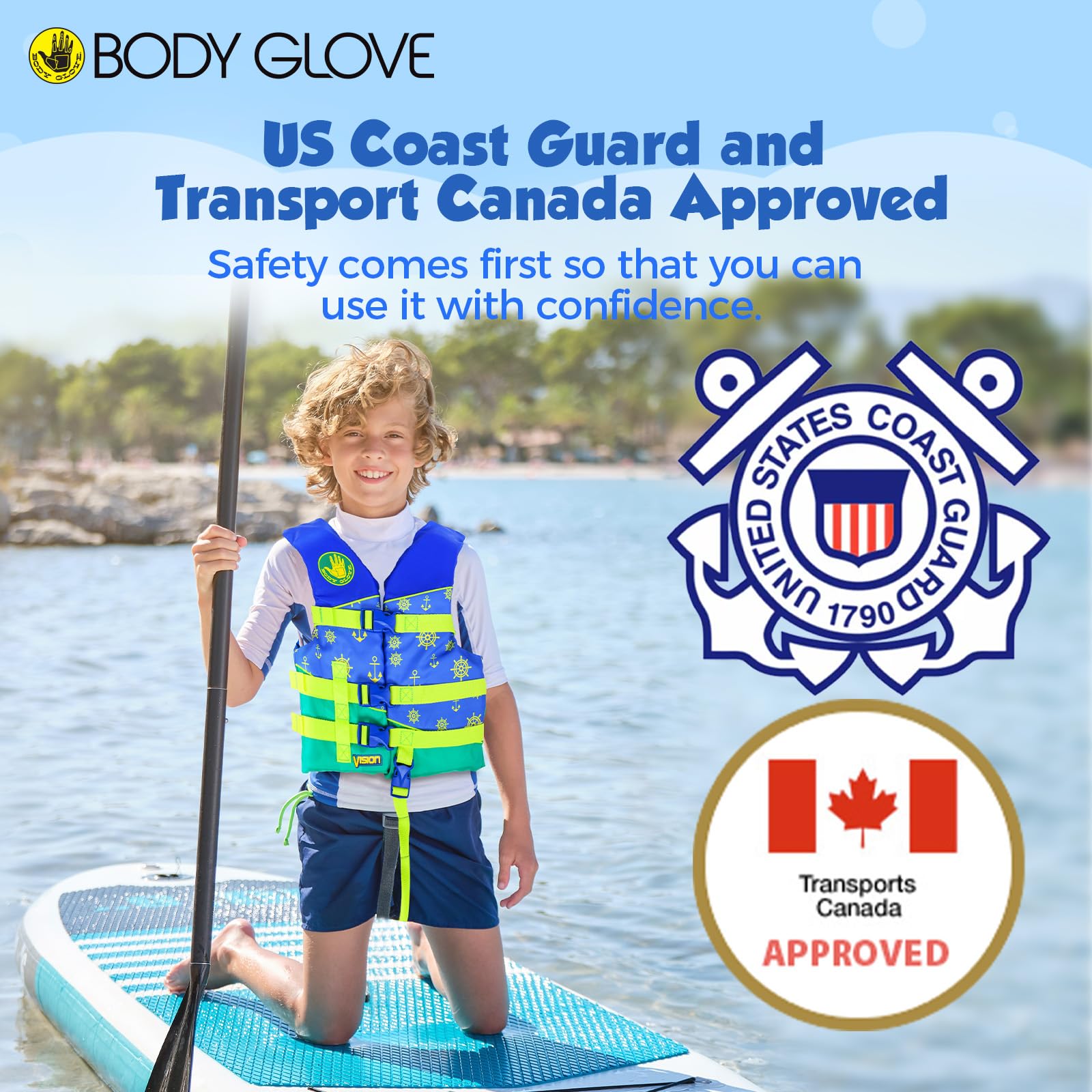 Body Glove Vision Child and Infant U.S. Coast Guard Approved Nylon Life Jacket PFD