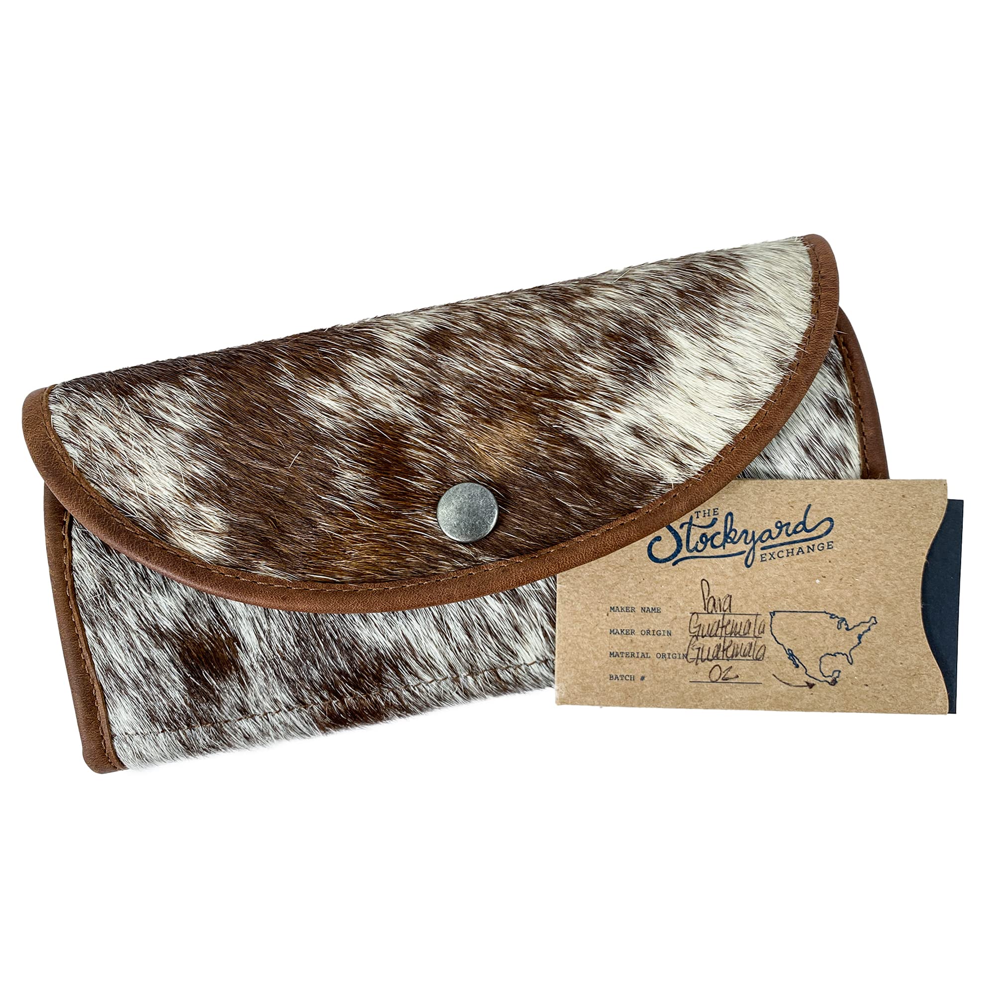 Hide & Drink, Snap Clutch Wallet for Women, Money Holder and Card Organizer with Zippered Pouch, Full Grain Leather, Handmade, Furry