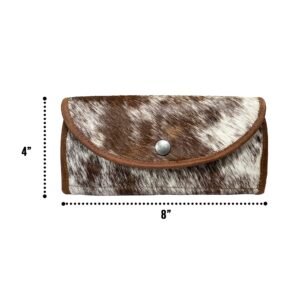 Hide & Drink, Snap Clutch Wallet for Women, Money Holder and Card Organizer with Zippered Pouch, Full Grain Leather, Handmade, Furry