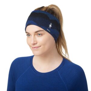 Smartwool Thermal Merino Pattern Reversible Headband | Merino Wool Sweatband for Men and Women, Blueberry Hill Mountain Scape, One Size