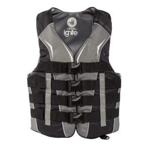 body glove ignite uscga pfd life vest-gry/blk-s