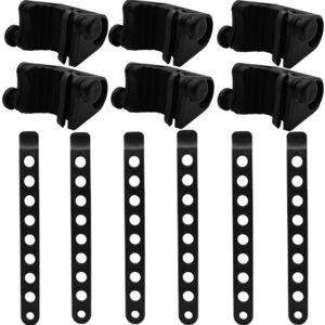 ASENDIWAY 6Pcs/Set Bike Rack Straps Replacement Bicycle Hitch Strap Cradle Bike Carrier Mount Rubber Strap Black Spare Hooks Car Racks Accessories Truck Hitch Fit 1" Diameter Tubes