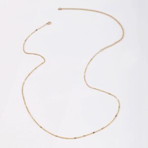 Zeshimb Gold Sexy Single Layer Waist Chain Simple Punk Thin Chain Bikini Beach Chain Adjustable Jewelry Handmade for Women and Girls