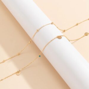 Waist Chains for Women Layered Beaded Sexy Belly Bikini Body Chains Summer Beach Stomach Jewelry Chain (A-Gold)