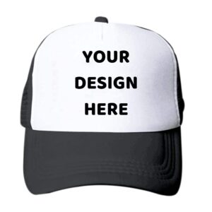 customized personalized design your logo unisex trucker hat custom mesh baseball cap black