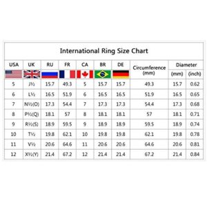 Simulated Diamond Ring for Women Proposal Ring CZ Engagement Wedding Rings Elegant Zirconia Jewelry Gift (D, 9)