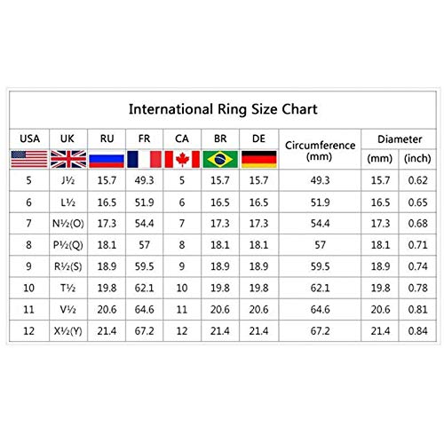 Simulated Diamond Ring for Women Proposal Ring CZ Engagement Wedding Rings Elegant Zirconia Jewelry Gift (D, 9)