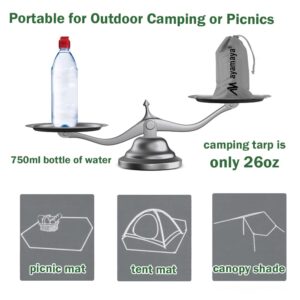 Tent Footprint + Pop Up Tent, 6 Person Camping Tent & Large Waterproof Tent Ground Cloth for Camping Hiking Picnic