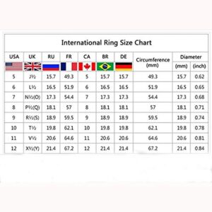 3pcs Women Simulated Diamond Ring Set Engagement Ring Heart Shaped Zircon Promise Rings Wedding Band (Gold, 10)