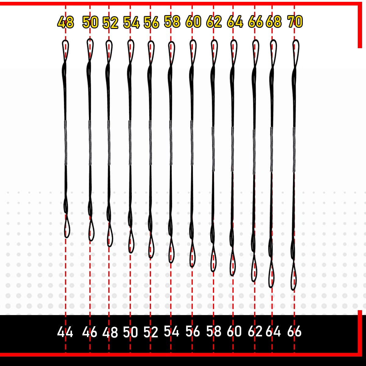 TACHYON ARCHERY Recurve Bow String - Dacron Bow String Replacement for Traditional and Recurve Bow with Finger Saver, Bowstring 14,16 Strands AMO 48-70 inches